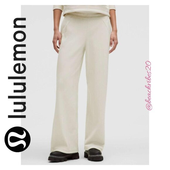 LULULEMON ATHLETICA Scuba Mid-Rise Wide-Leg Pant *Velvet Bone XL NWT LL-233 - Picture 2 of 16